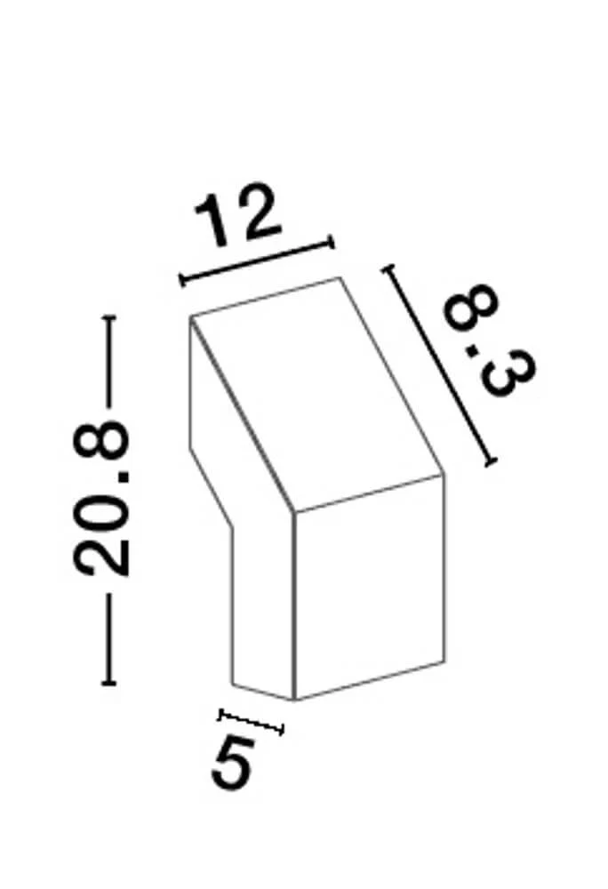 Brigitta LED Außenwandleuchte 3000K Schwarz IP65