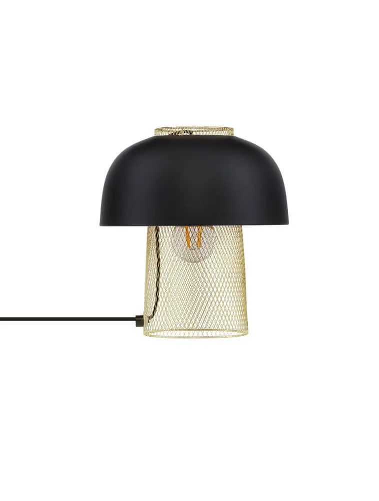Sqube Tischleuchte Schwarz, Gold