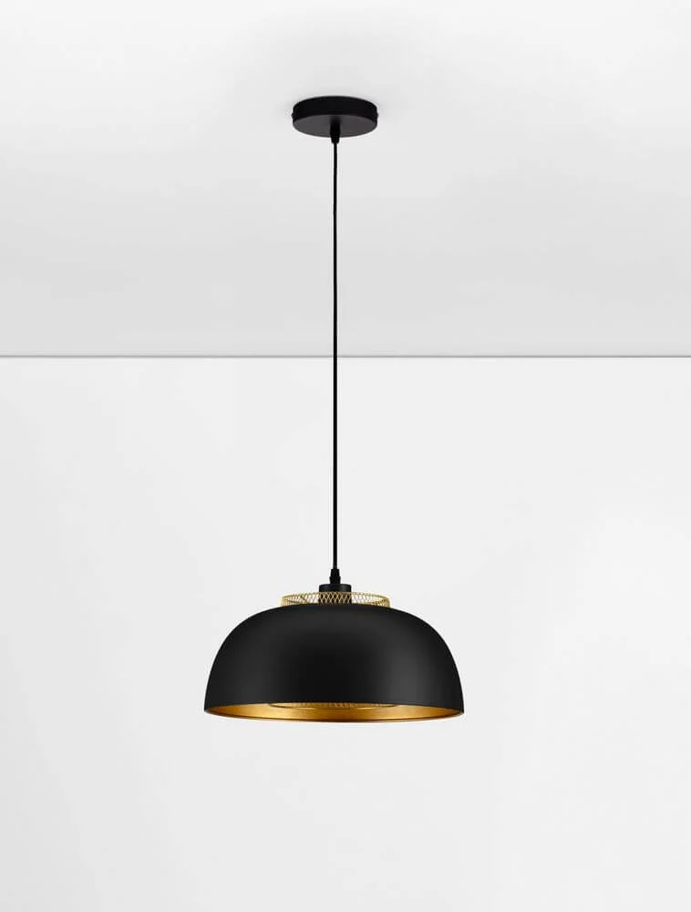 Sqube Pendelleuchte Schwarz, Gold