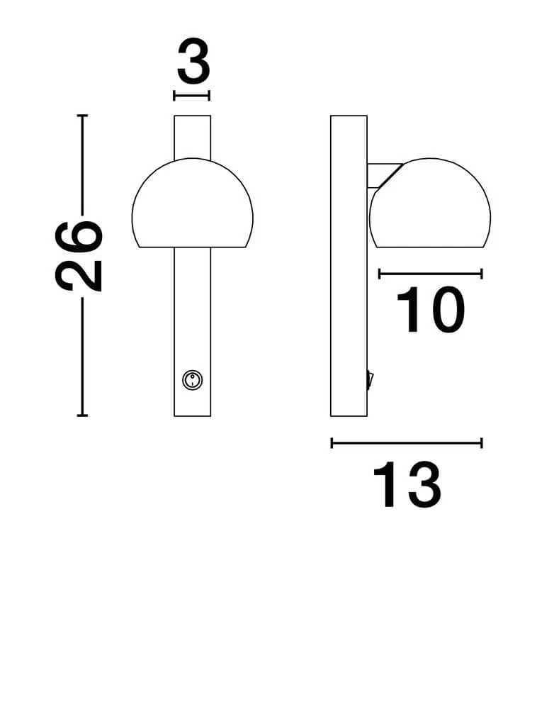 Lusa LED Wandleuchte 3000K