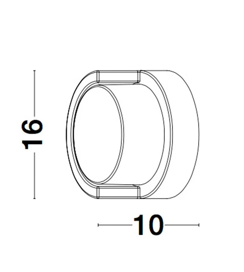 Max LED Außenwandleuchte Ø 10cm 3000K Dunkelgrau IP65