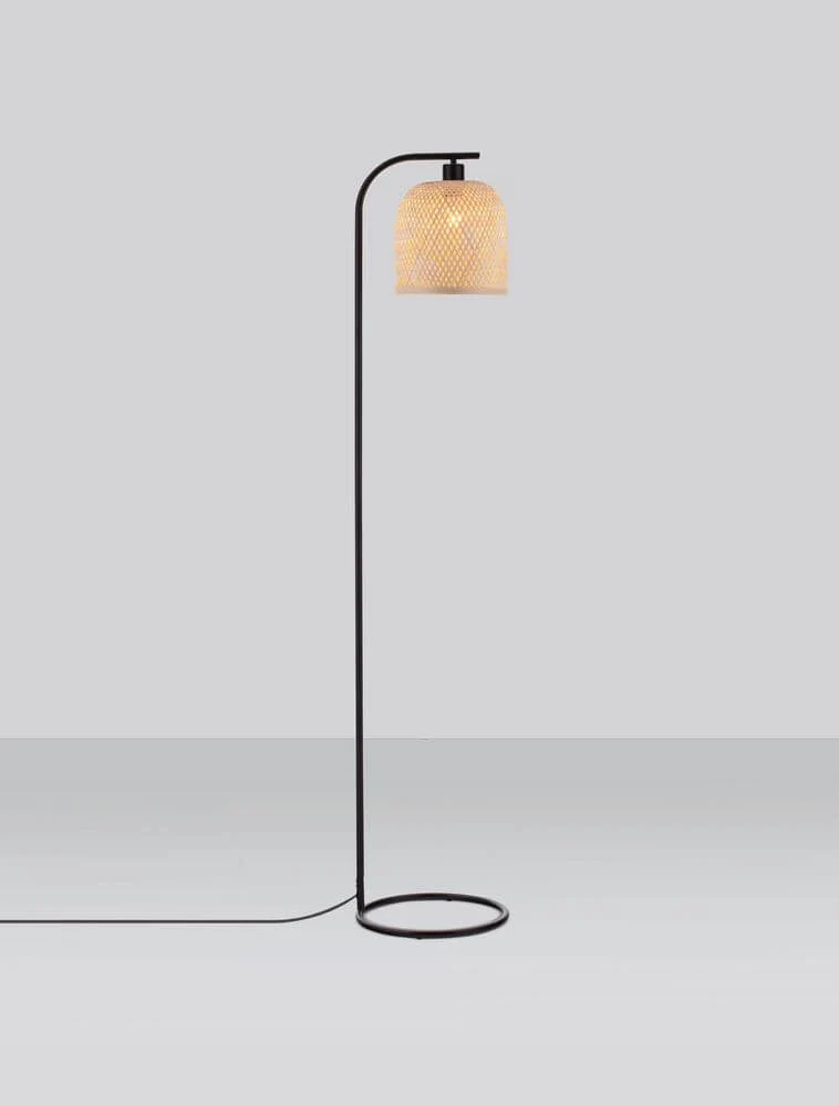 Intra Stehlampe Natur, Schwarz