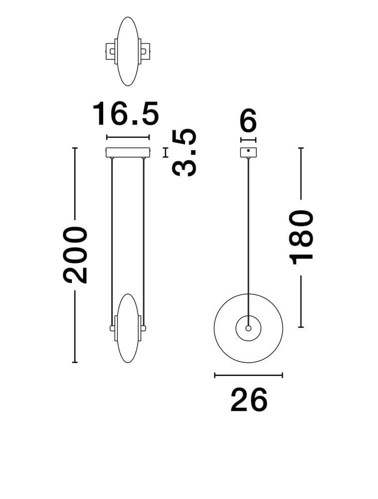 Ballet Pendelleuchte Ø 26cm Schwarz