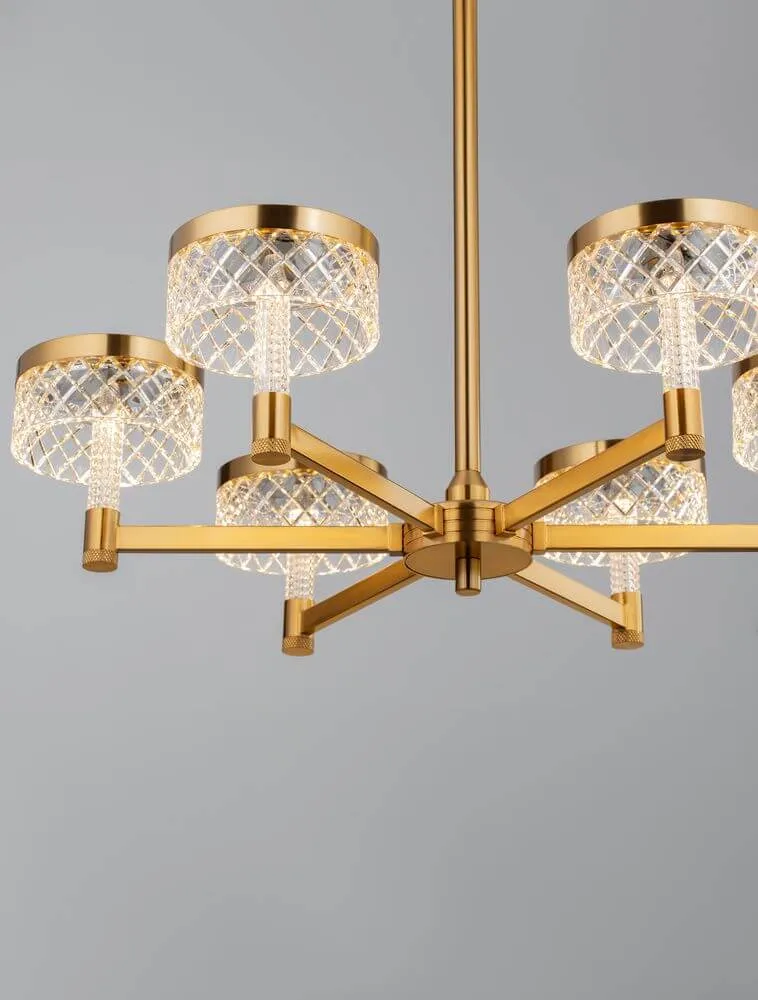 Bion LED Pendelleuchte 6-flammig Ø 70,7cm 3000K Gold