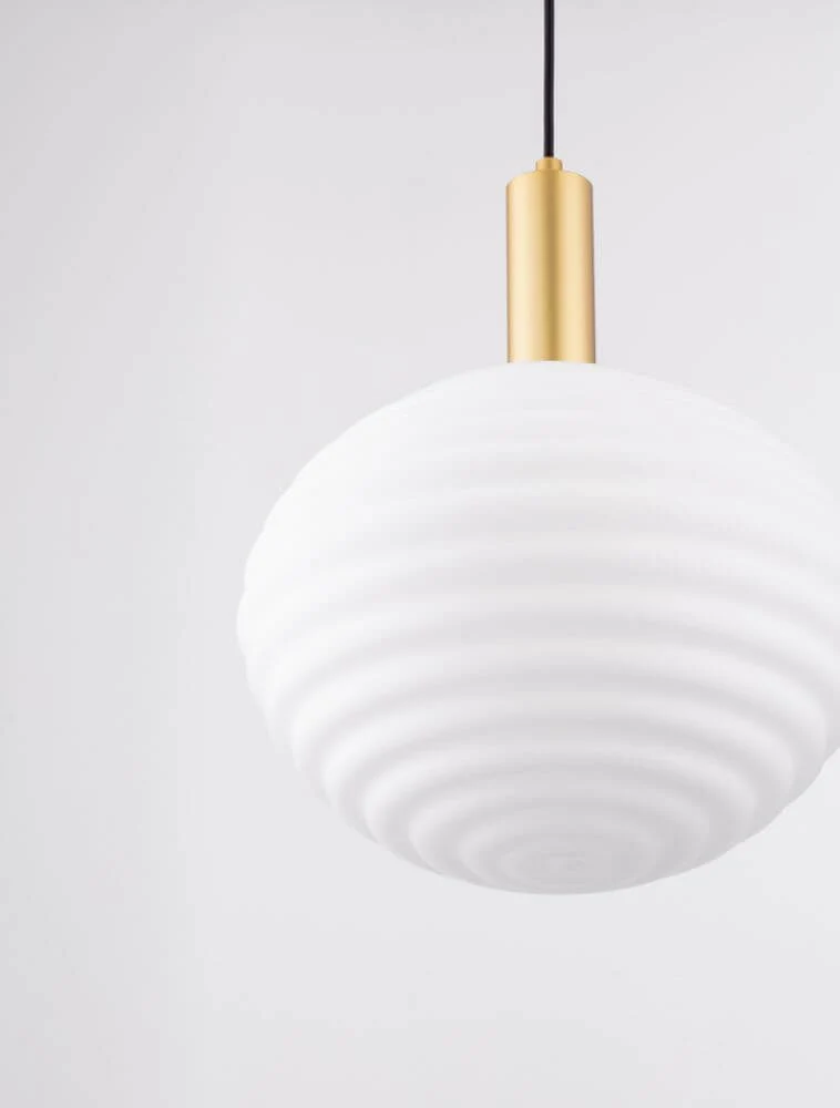 Allen Pendelleuchte E27 Gold, Weiß