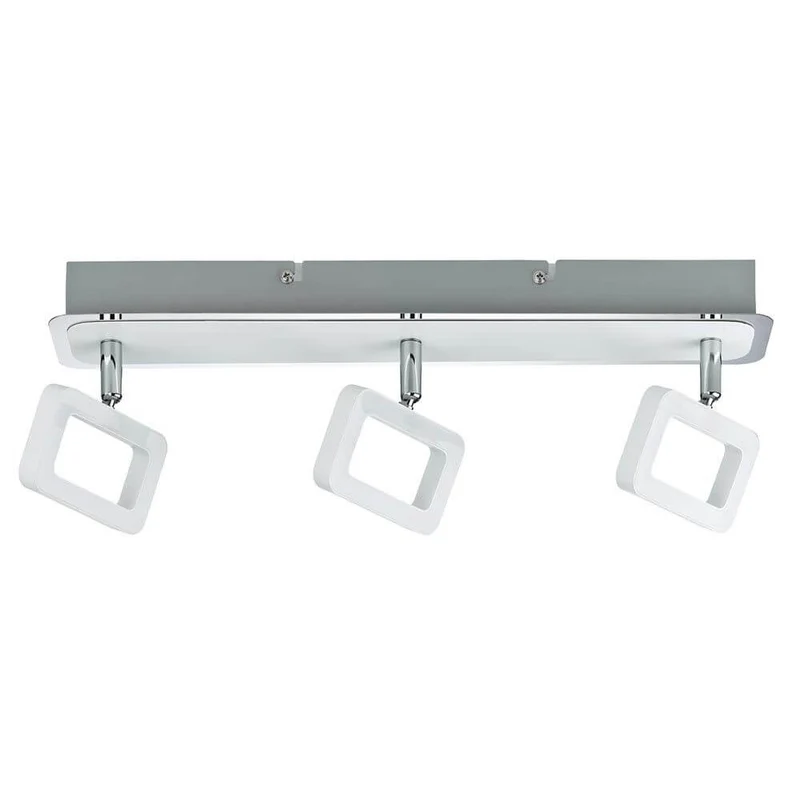 Strahler Frame LED 3-flammig Weiß Chrom 3x4, 5W