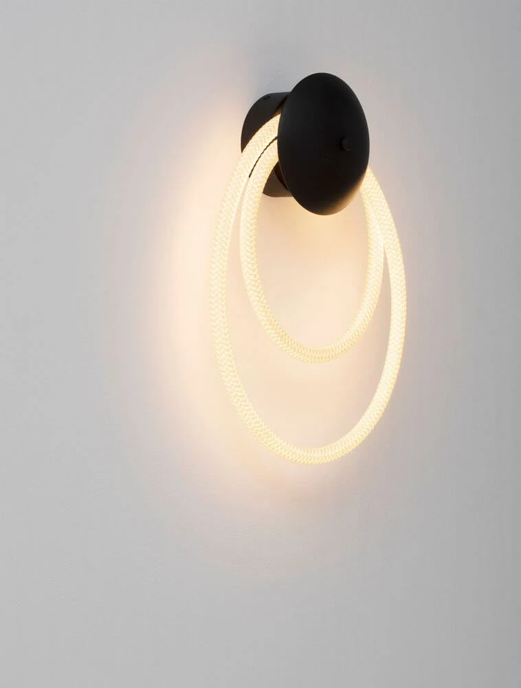 Ilane LED Wandleuchte Rund 3000K Schwarz