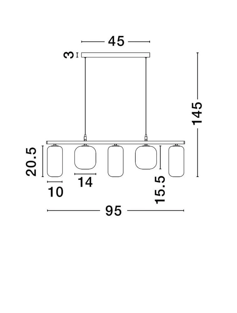 Aelia LED Pendelleuchte Ø 72cm 5-flammig