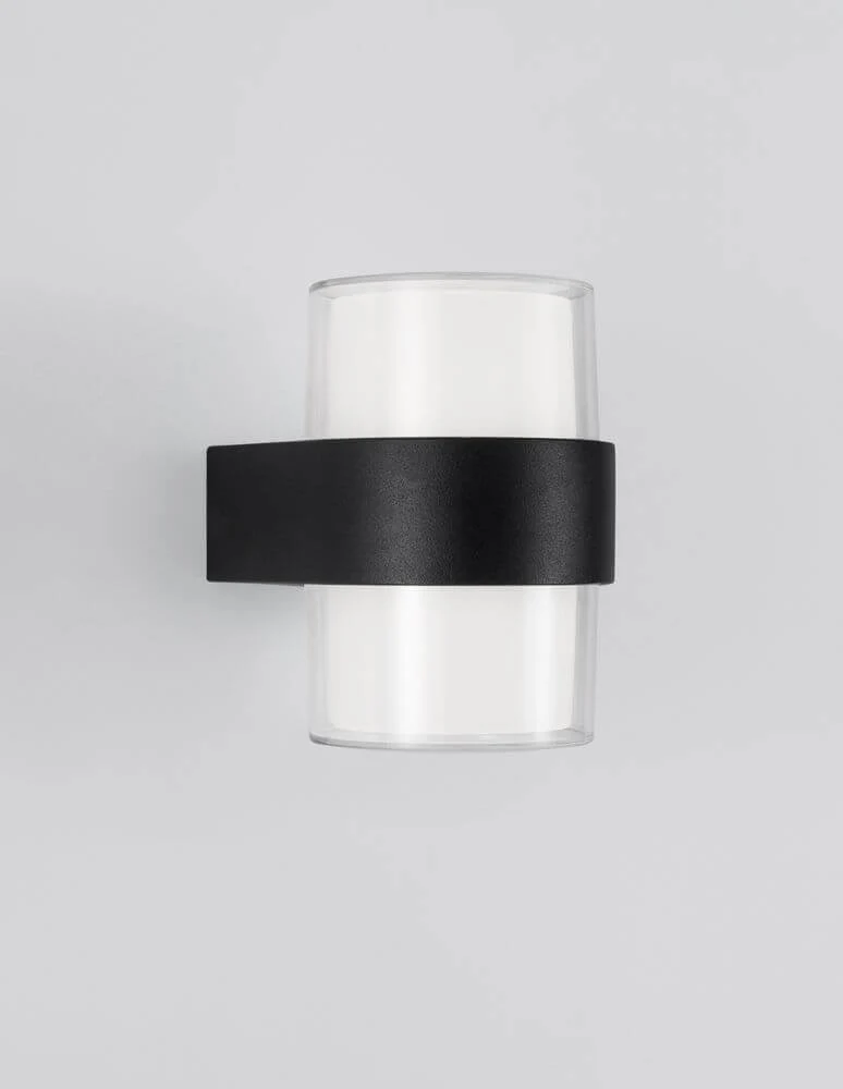 Darf LED Außenwandleuchte Up & Down 3000K Schwarz IP54