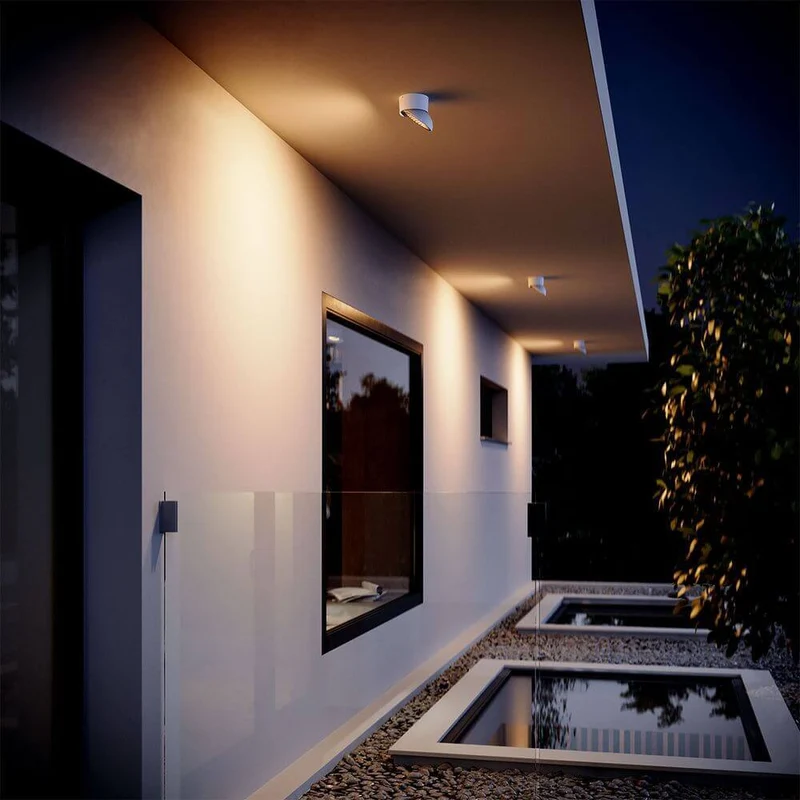 s.luce Santa Out LED Außen-Deckenleuchte IP65 drehbar