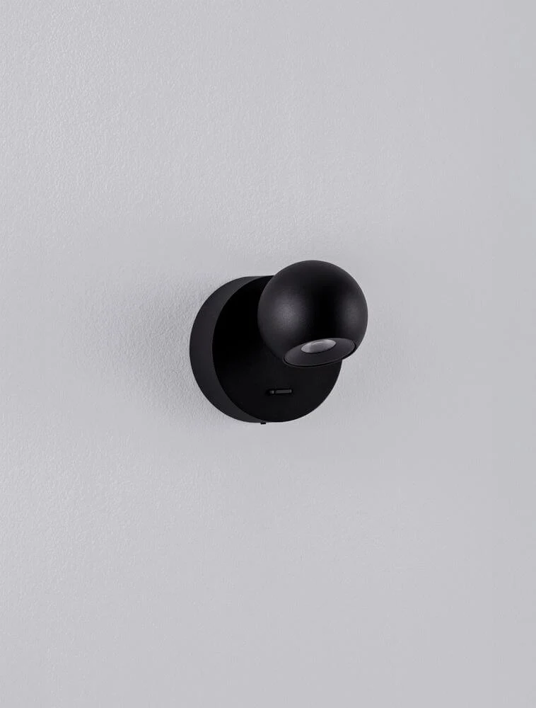 Sfera Wandleuchte 3000K Schwarz