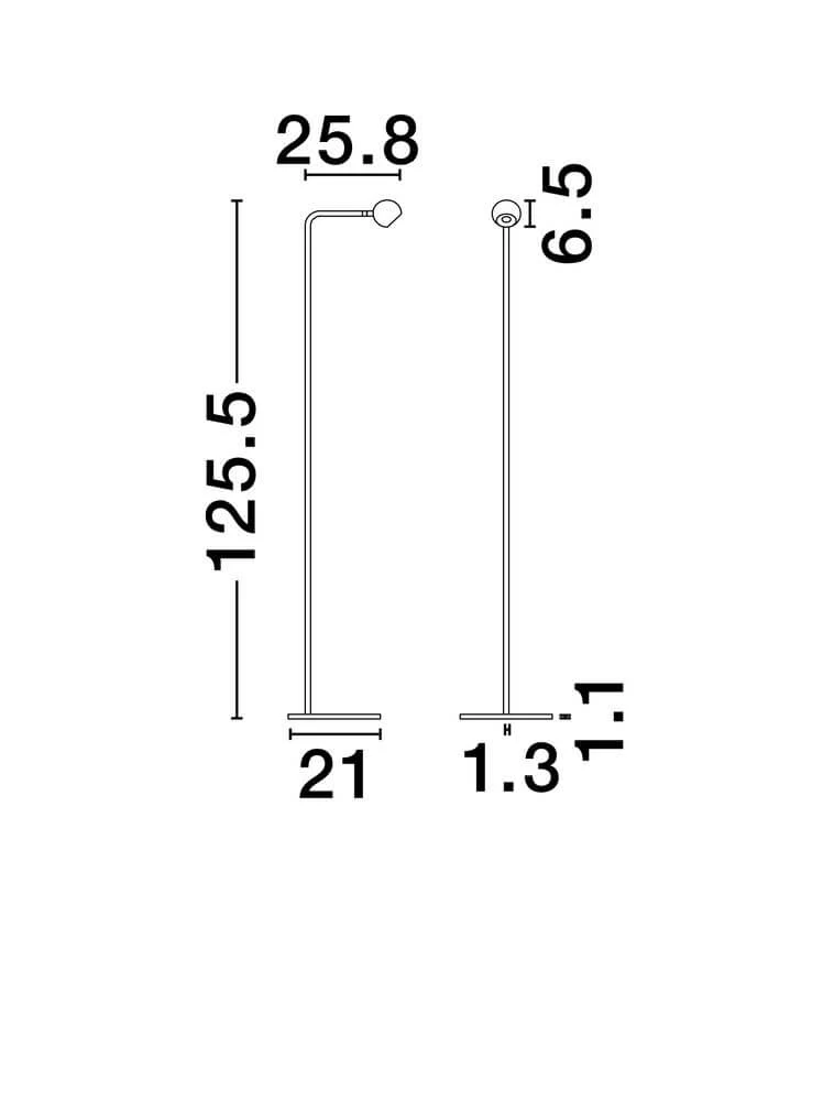 Sfera Stehlampe 3000K Schwarz