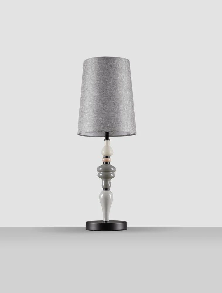 Damo Tischleuchte Ø 22cm Grau, Braun