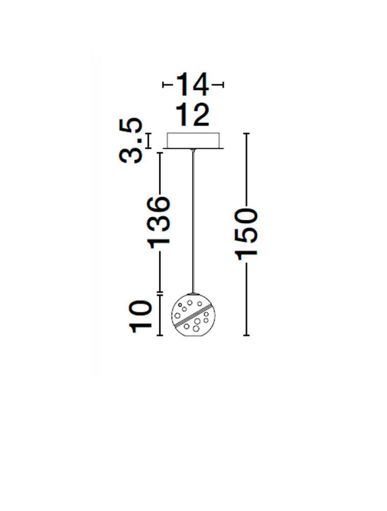 Licio LED Pendelleuchte Ø 12cm 3000K Gold