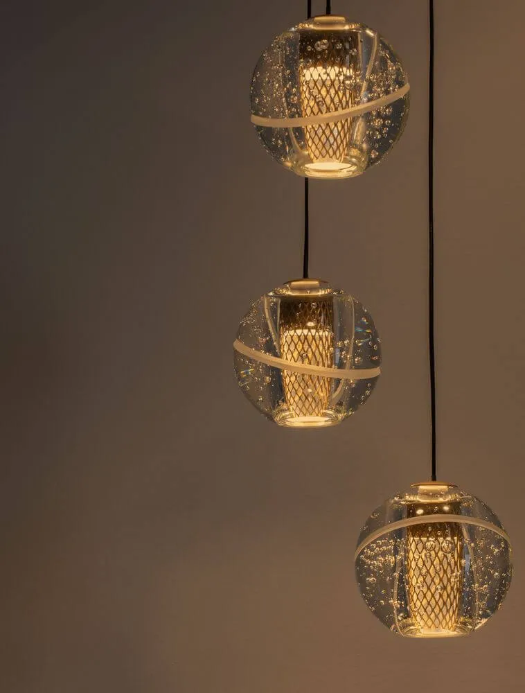 Licio LED Pendelleuchte 5-flammig Ø 31cm 3000K Gold