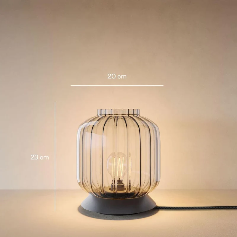 s.luce Velo Glas-Tischleuchte mit Schalter