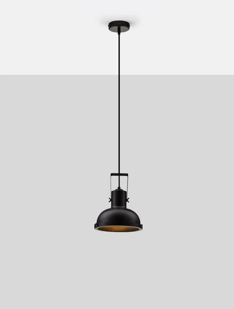Ruvi Pendelleuchte E27 Ø 22cm Schwarz