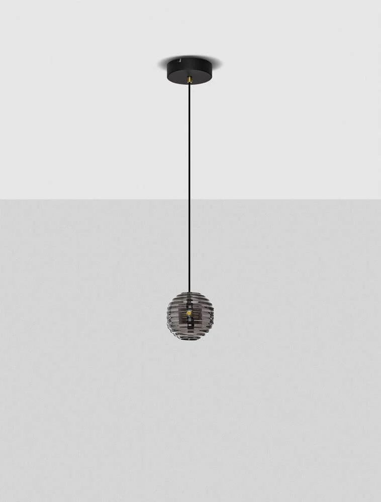 Las LED Pendelleuchte Ø 15cm 3000K Schwarz, Gold