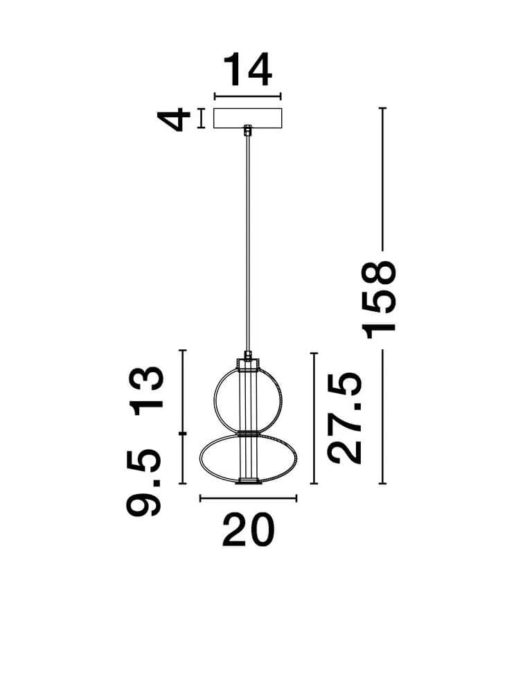 Bally LED Pendelleuchte Ø 20cm 2-flammig