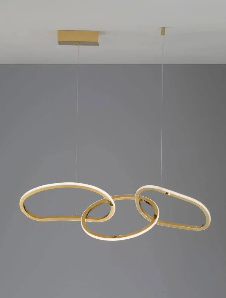 Girish LED Pendelleuchte 3-flammig 3000K Gold