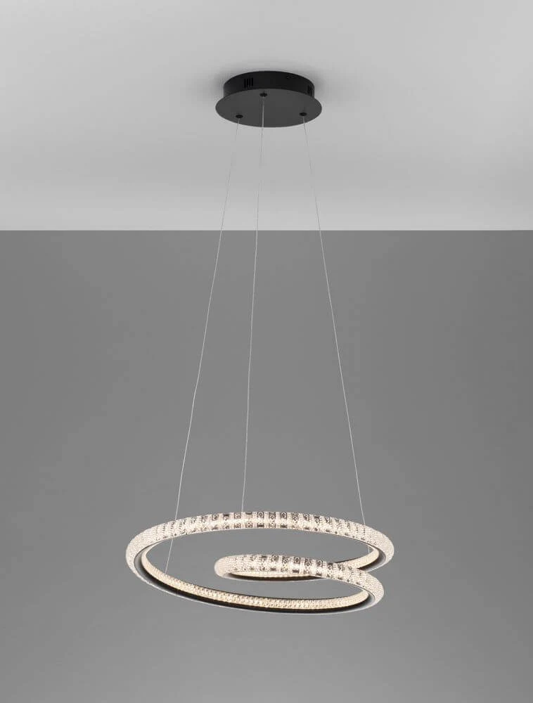 Ginevra LED Pendelleuchte Ø 48cm 3000K Schwarz
