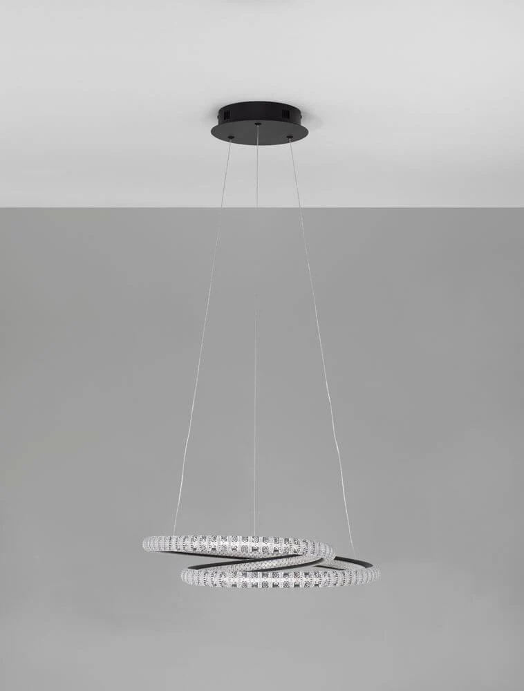 Ginevra LED Pendelleuchte Ø 48cm 3000K Schwarz