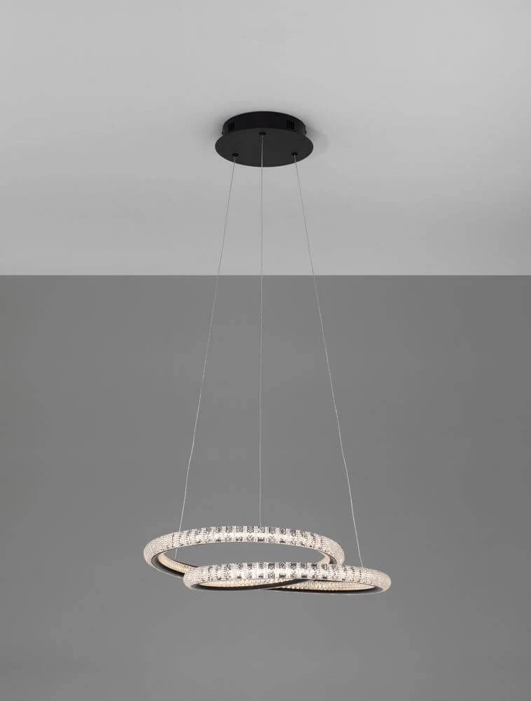 Ginevra LED Pendelleuchte Ø 48cm 3000K Schwarz