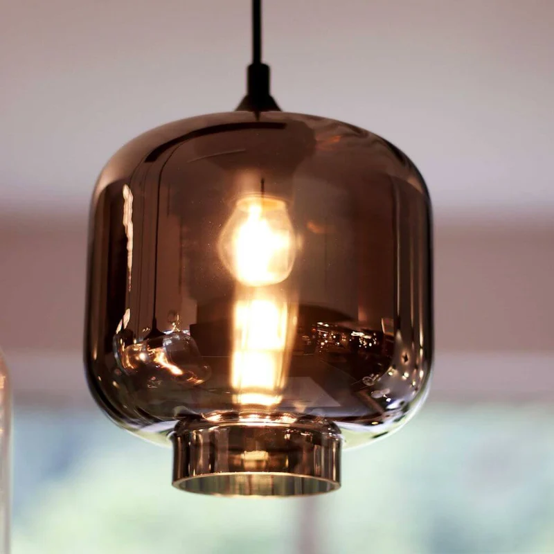 s.luce Velo Glas-Pendelleuchte Aufhängung 150cm Schwarz