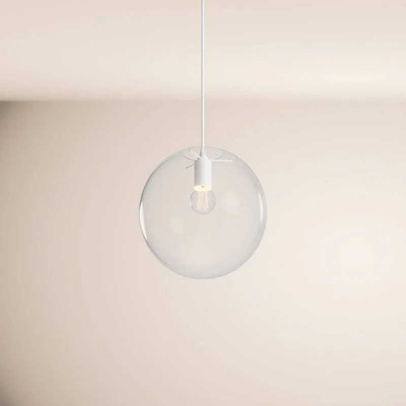 s.luce Orb Glaskugel Galerieleuchte Aufhängung 500cm Weiß