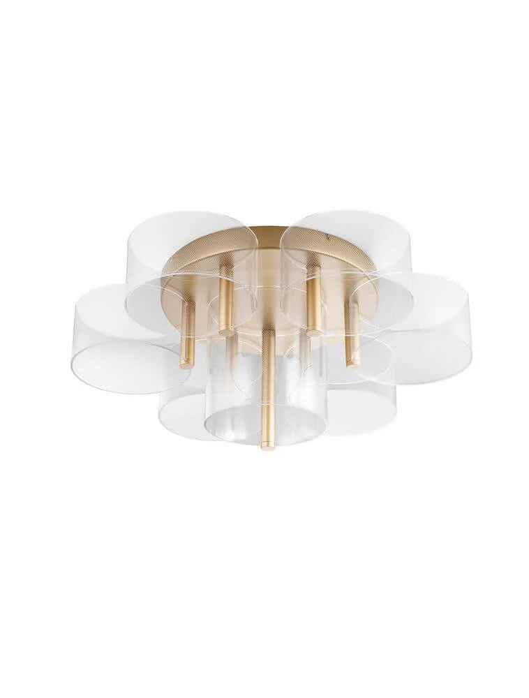 Gatlin LED Deckenleuchte 7-flammig Ø 68cm 3000K Messing-Gold