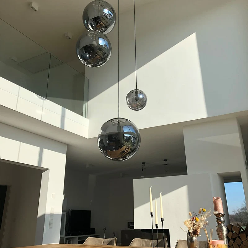s.luce Orb Glaskugel Galerieleuchte 500cm Aufhängung Schwarz