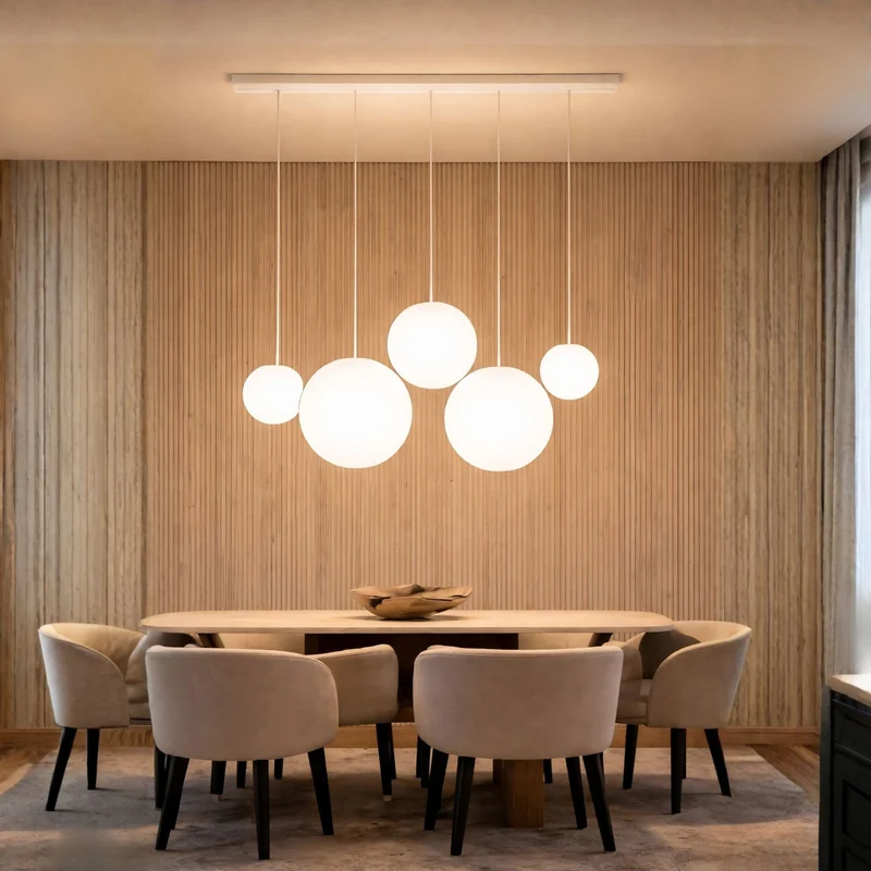 s.luce Orb Glaskugel Pendelleuchte Aufhängung 150cm Weiß