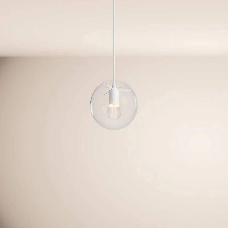s.luce Orb Glaskugel Pendelleuchte Aufhängung 150cm Weiß