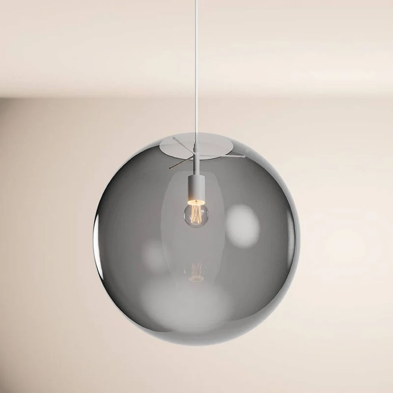 s.luce Orb Glaskugel Pendelleuchte Aufhängung 150cm Weiß
