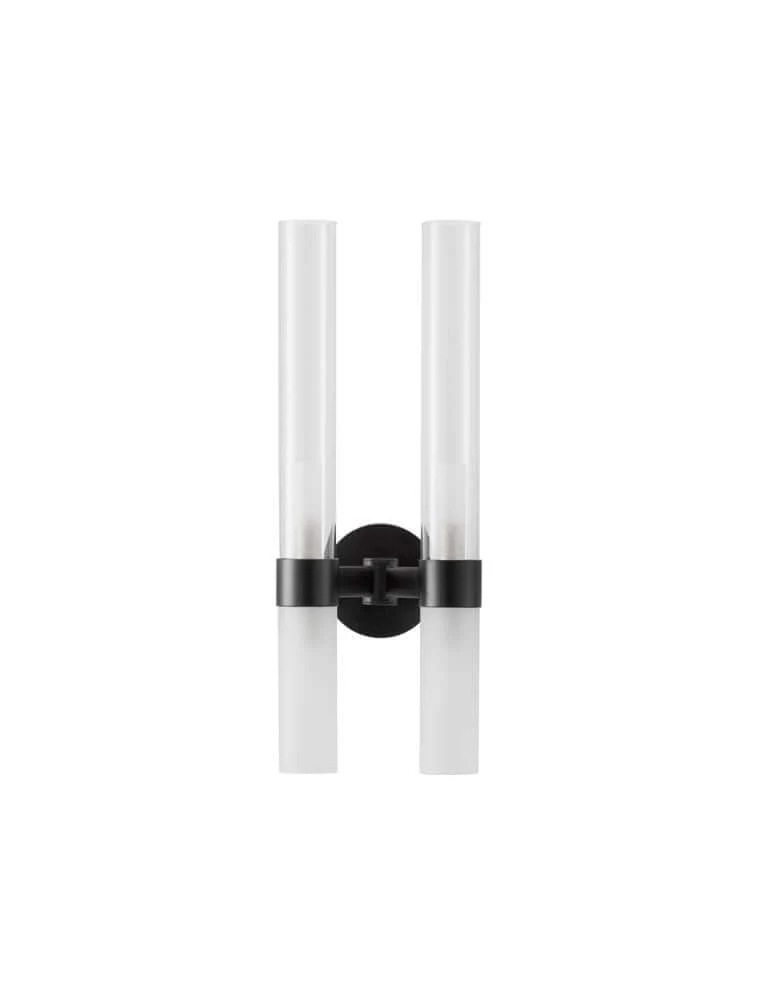 Century Wandleuchte 4-flammig Schwarz, Transparent