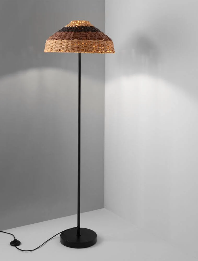 Caro Stehlampe Schwarz, Braun