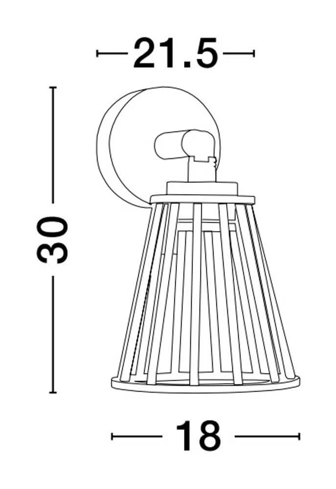 Carina LED Außenwandleuchte 3000K Schwarz IP65