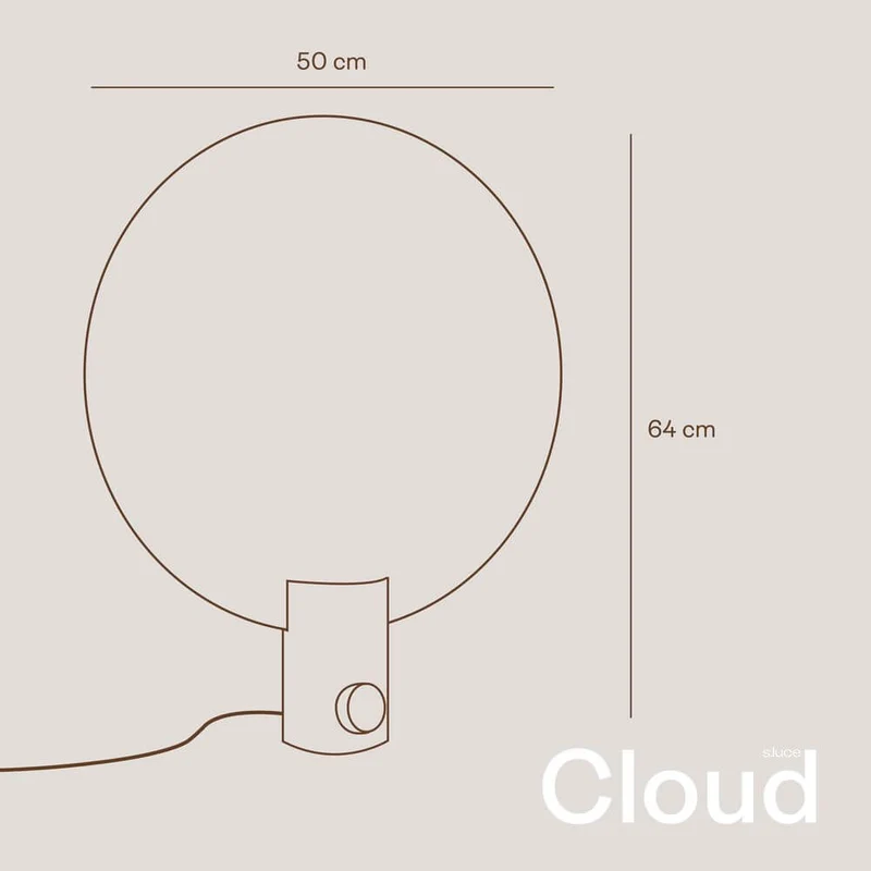s.luce Cloud Tischleuchte mit Drehschalter