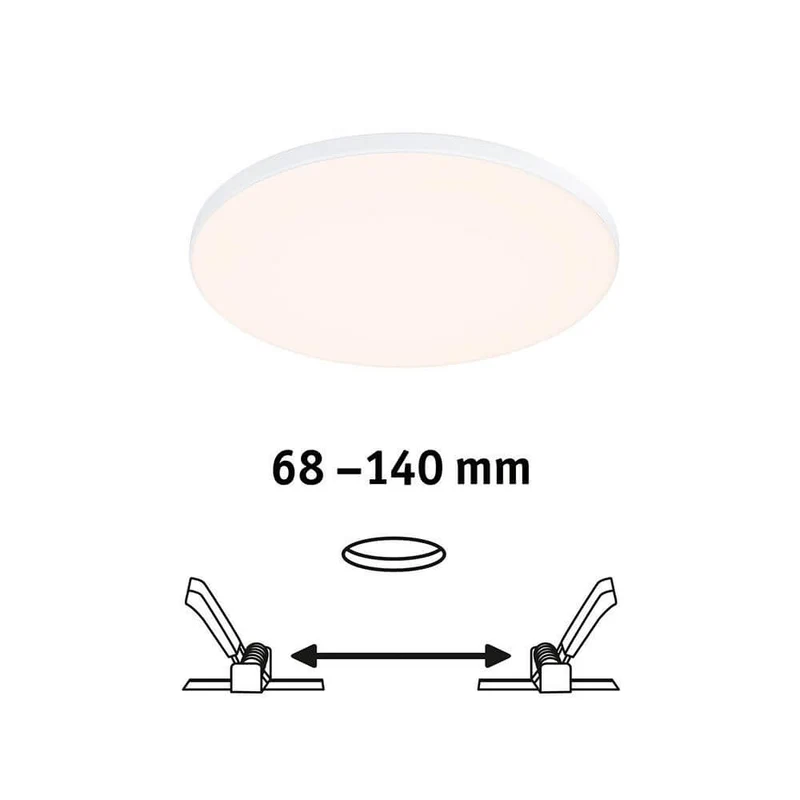 VariFit LED Einbaupanel Veluna Edge Weiß Dimmbar
