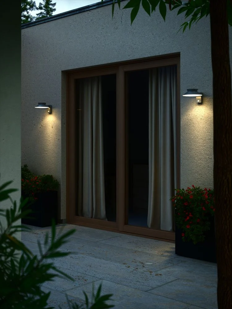 LED Außenwandlampe Justina Solar IP44