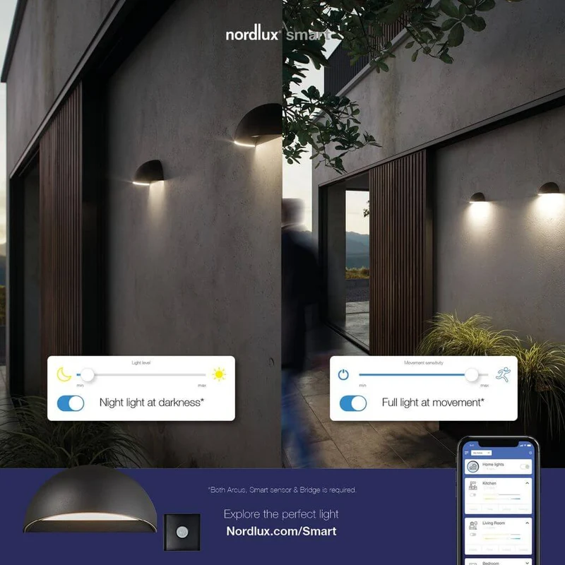 LED Außenwandlampe Arcus Smart IP54