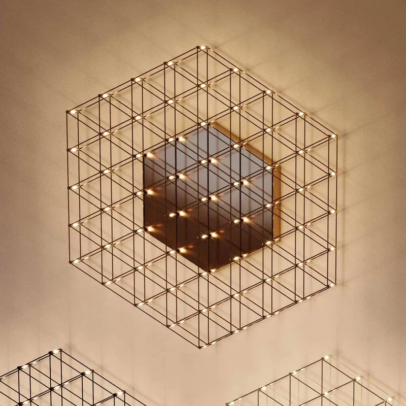 s.luce Atom eckige LED Effekt Wand- & Deckenleuchte