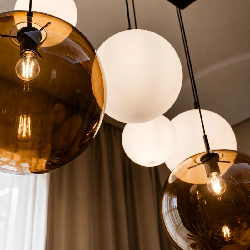 s.luce Orb Esstisch-Hängeleuchte 5-flammig 160cm