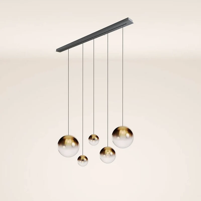 s.luce Orb Esstisch-Hängeleuchte 5-flammig 160cm
