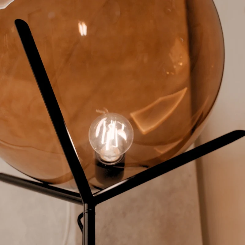 s.luce Stehleuchte Orb Poseidon mit Glaskugel 175cm
