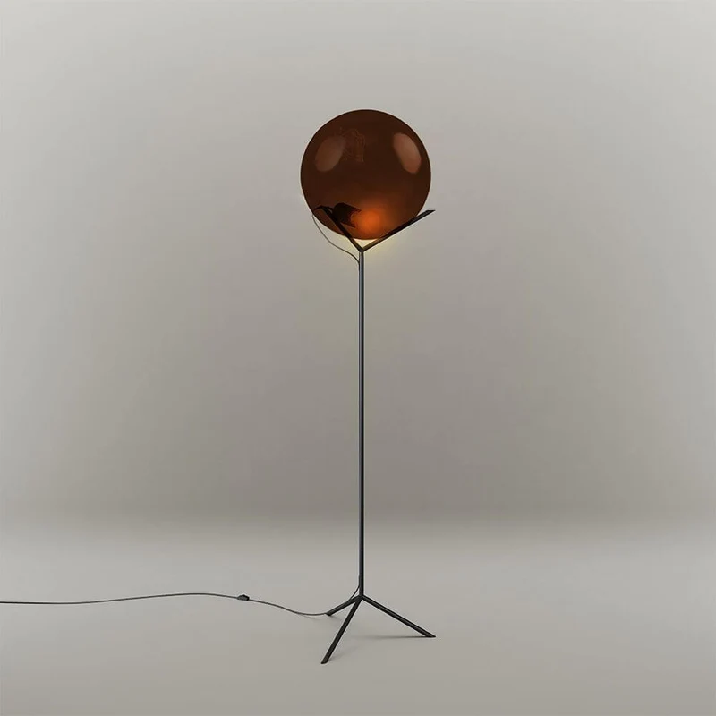 s.luce Stehleuchte Orb Poseidon mit Glaskugel 175cm