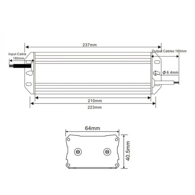 100W Einbaunetzteil Dimmbar 24V IP65