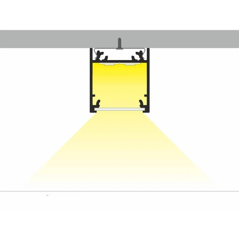 Aufbauprofil tief 200cm Weiß ohne Abdeckung für LED-Strips