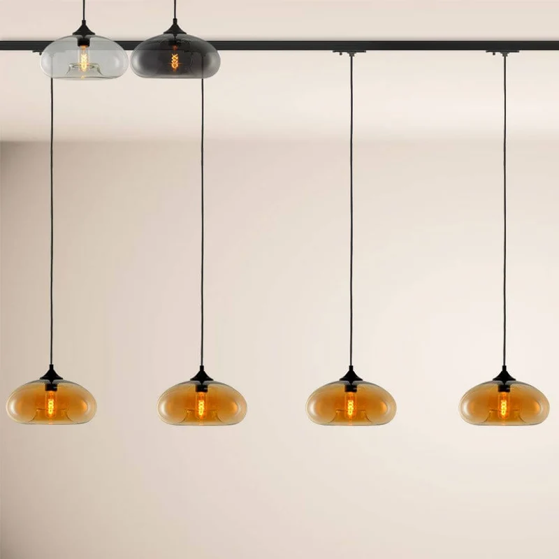 s.luce Cruet Low Esstisch-Pendelleuchte 1-Phasen-Schiene Endeinspeiser