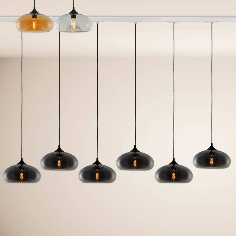 s.luce Cruet Low Esstisch-Pendelleuchte 1-Phasen-Schiene Endeinspeiser